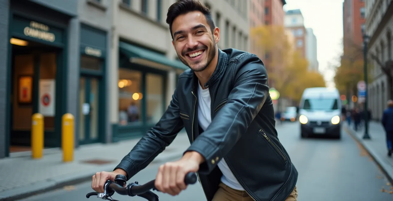 Station de vélos partagés près d'une entrée de métro montréalais avec une voiture Communauto en arrière-plan