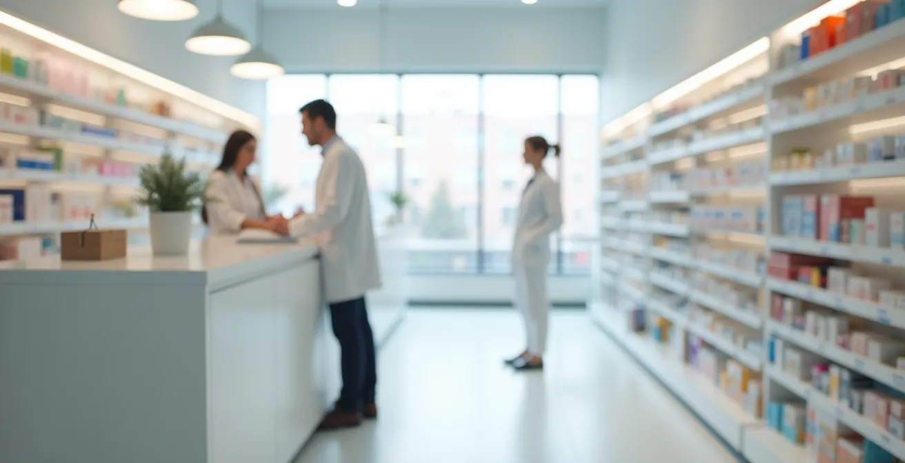 Pharmacien en consultation avec un patient pour prescrire des tests de laboratoire