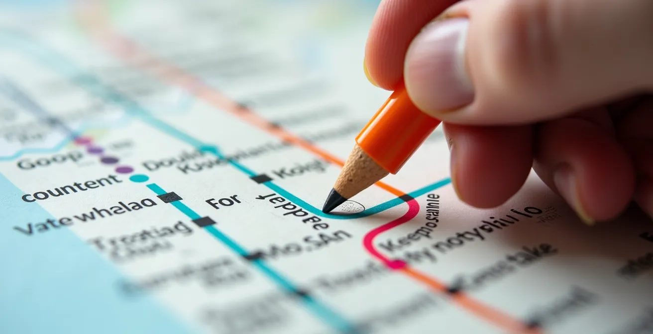 Vue aérienne de Montréal avec zones de développement et réseaux de transport en commun