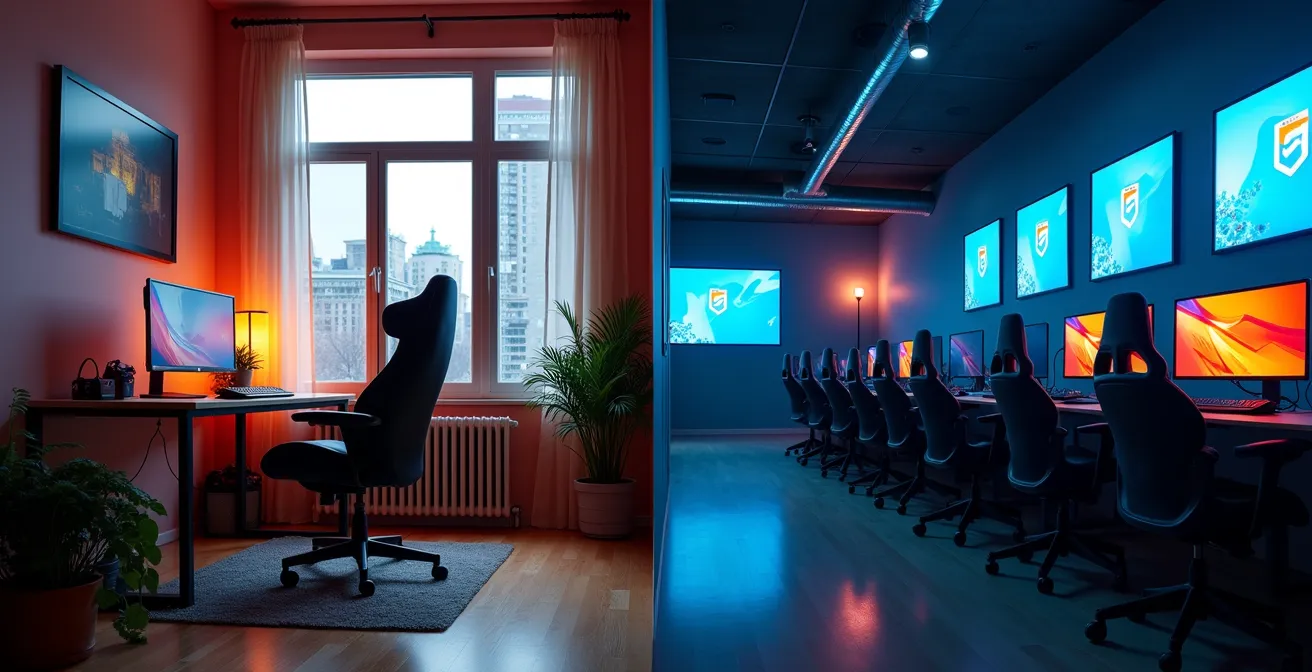 Comparaison visuelle des parcours professionnels pour gamers casual et e-sportifs au Québec