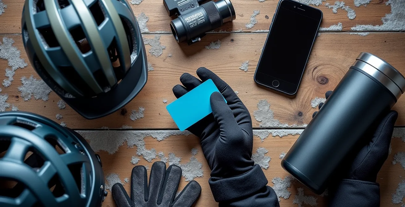 Kit de mobilité d'hiver avec carte OPUS, casque vélo, application mobile et équipement adapté